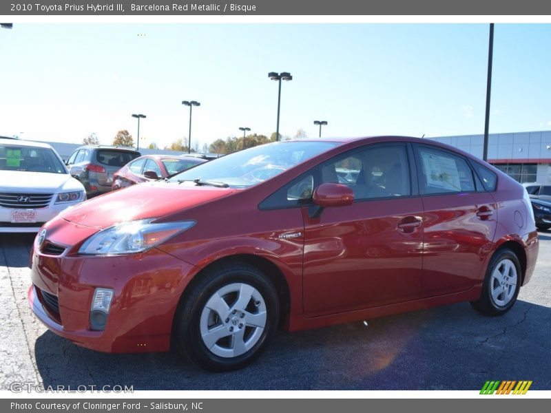 Barcelona Red Metallic / Bisque 2010 Toyota Prius Hybrid III