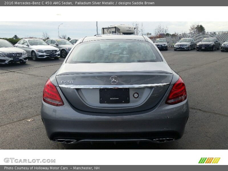 Palladium Silver Metallic / designo Saddle Brown 2016 Mercedes-Benz C 450 AMG Sedan