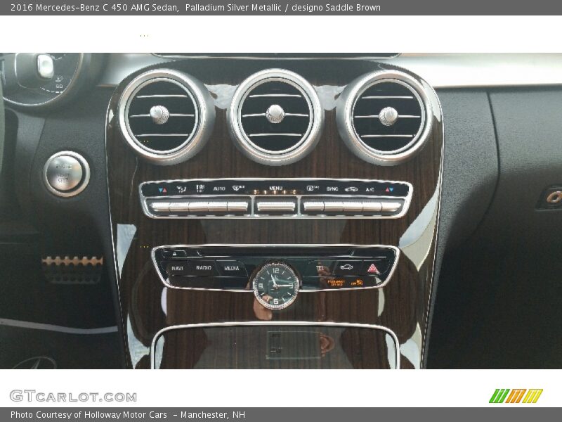 Palladium Silver Metallic / designo Saddle Brown 2016 Mercedes-Benz C 450 AMG Sedan