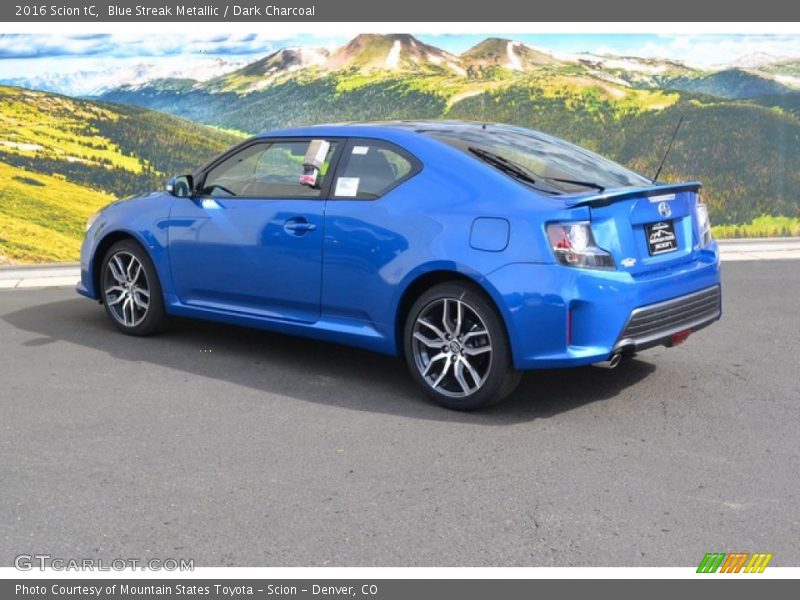 Blue Streak Metallic / Dark Charcoal 2016 Scion tC