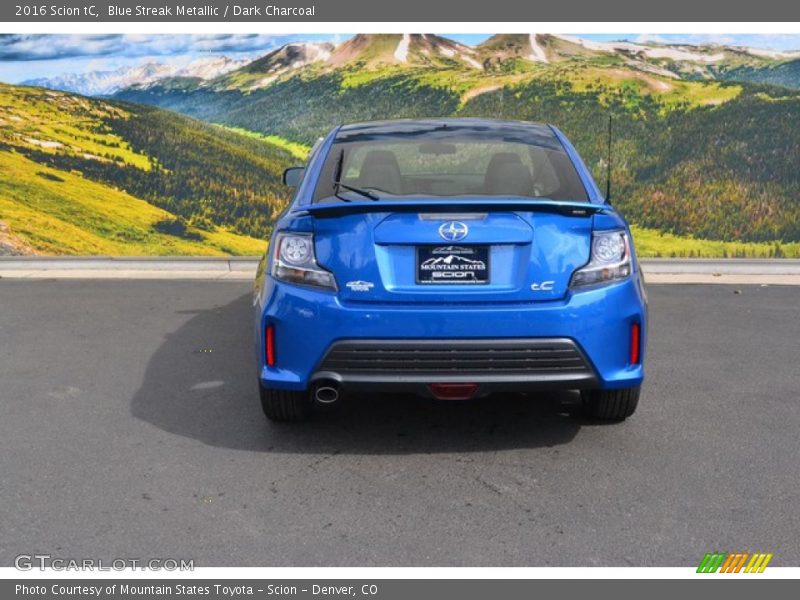 Blue Streak Metallic / Dark Charcoal 2016 Scion tC