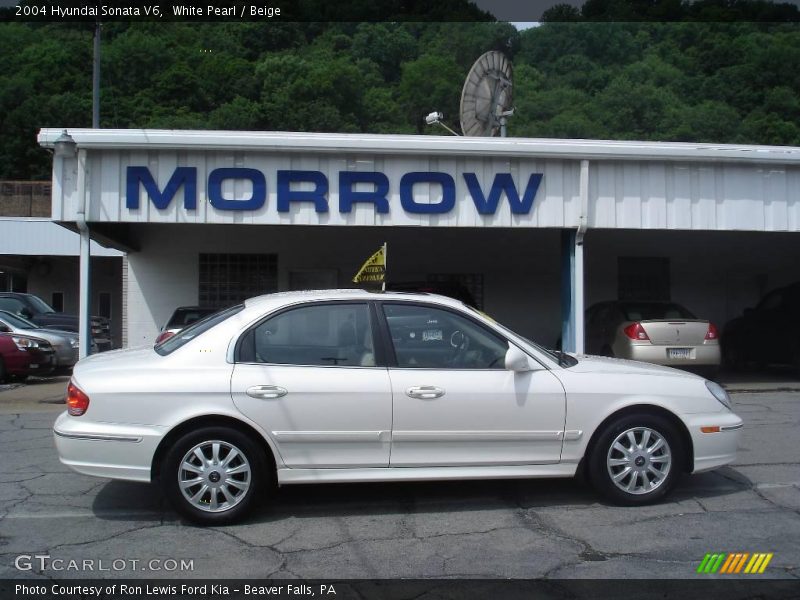 White Pearl / Beige 2004 Hyundai Sonata V6