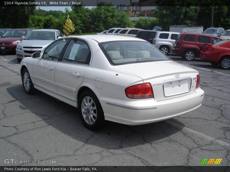 White Pearl / Beige 2004 Hyundai Sonata V6