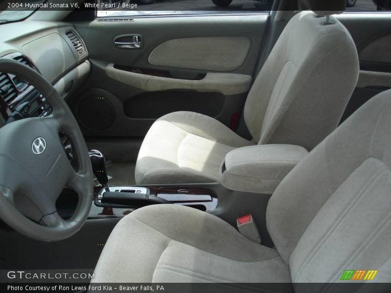 White Pearl / Beige 2004 Hyundai Sonata V6