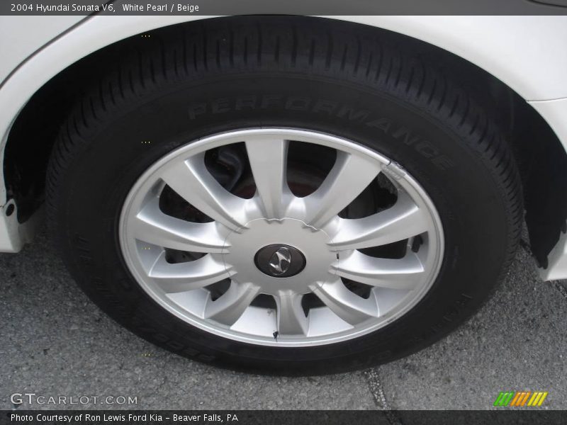 White Pearl / Beige 2004 Hyundai Sonata V6
