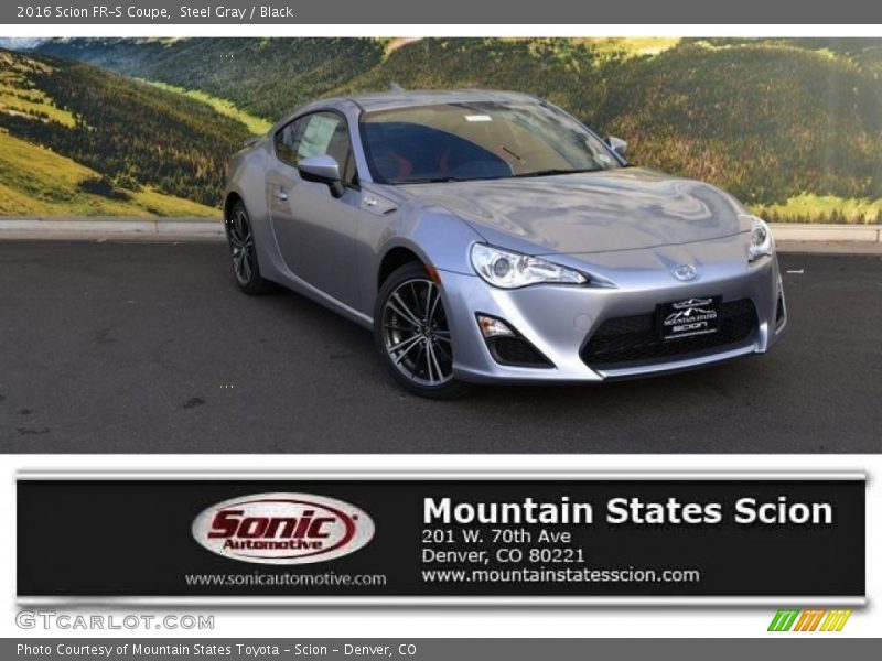 Steel Gray / Black 2016 Scion FR-S Coupe