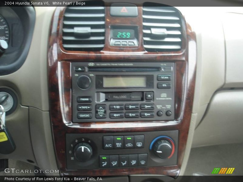 White Pearl / Beige 2004 Hyundai Sonata V6
