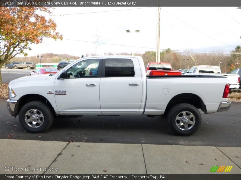 Bright White / Black/Diesel Gray 2016 Ram 2500 Big Horn Crew Cab 4x4