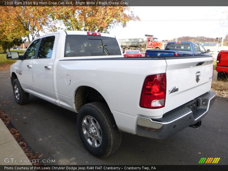 Bright White / Black/Diesel Gray 2016 Ram 2500 Big Horn Crew Cab 4x4