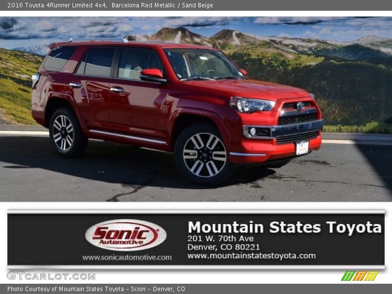 Barcelona Red Metallic / Sand Beige 2016 Toyota 4Runner Limited 4x4