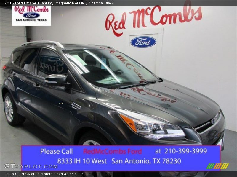 Magnetic Metallic / Charcoal Black 2016 Ford Escape Titanium