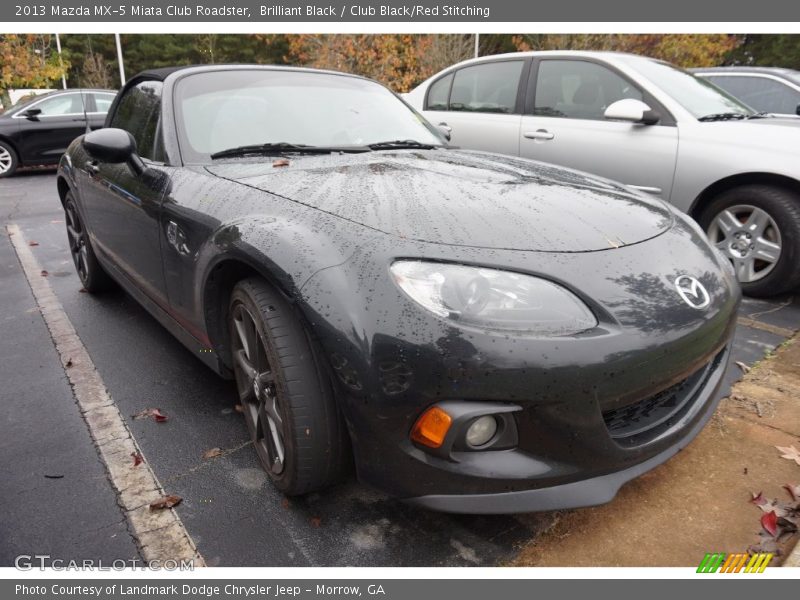 Brilliant Black / Club Black/Red Stitching 2013 Mazda MX-5 Miata Club Roadster