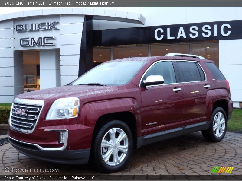 Crimson Red Tintcoat / Light Titanium 2016 GMC Terrain SLT