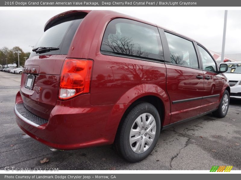 Deep Cherry Red Crystal Pearl / Black/Light Graystone 2016 Dodge Grand Caravan American Value Package