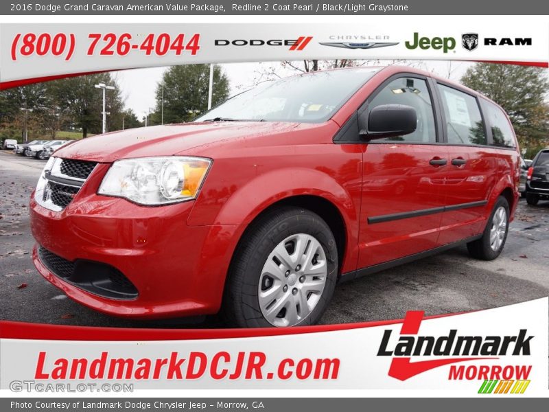 Redline 2 Coat Pearl / Black/Light Graystone 2016 Dodge Grand Caravan American Value Package