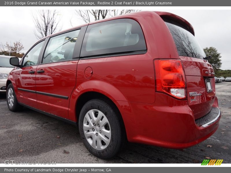 Redline 2 Coat Pearl / Black/Light Graystone 2016 Dodge Grand Caravan American Value Package