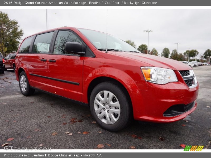 Redline 2 Coat Pearl / Black/Light Graystone 2016 Dodge Grand Caravan American Value Package
