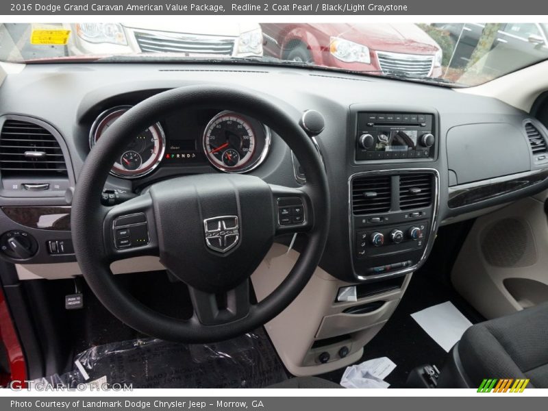 Redline 2 Coat Pearl / Black/Light Graystone 2016 Dodge Grand Caravan American Value Package