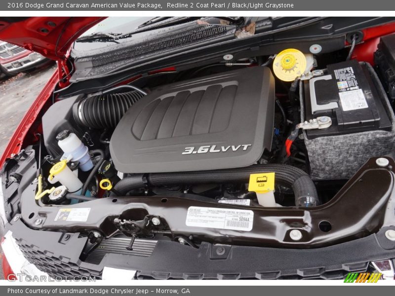 Redline 2 Coat Pearl / Black/Light Graystone 2016 Dodge Grand Caravan American Value Package