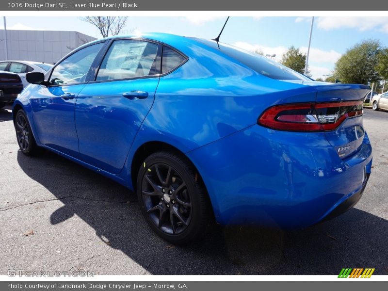 Laser Blue Pearl / Black 2016 Dodge Dart SE