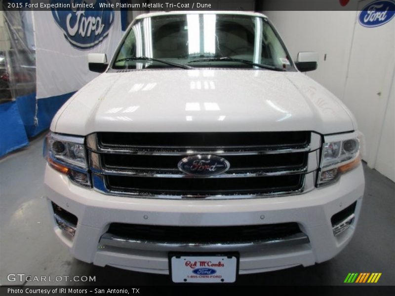 White Platinum Metallic Tri-Coat / Dune 2015 Ford Expedition Limited