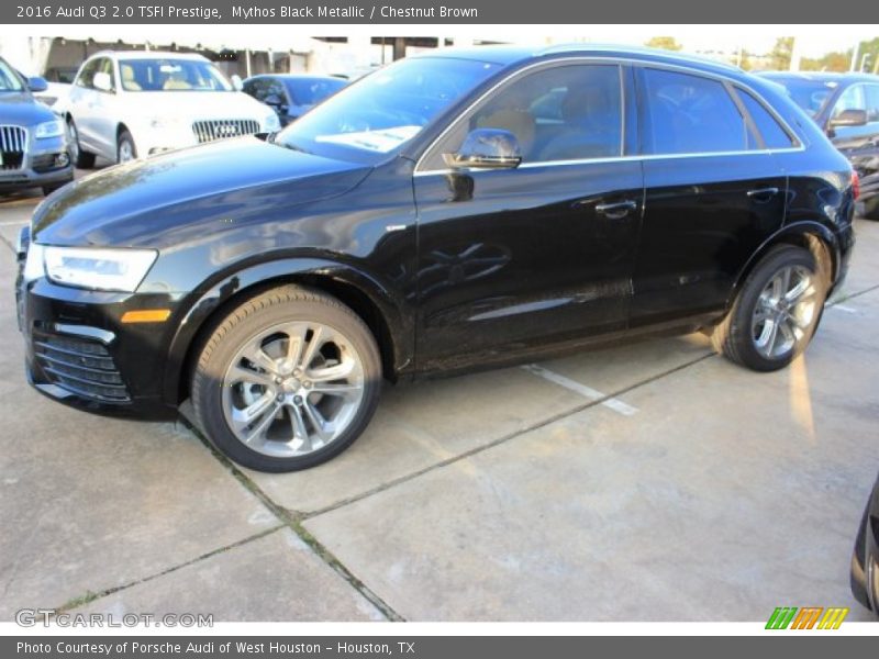 Mythos Black Metallic / Chestnut Brown 2016 Audi Q3 2.0 TSFI Prestige