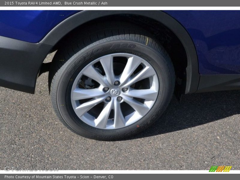 Blue Crush Metallic / Ash 2015 Toyota RAV4 Limited AWD