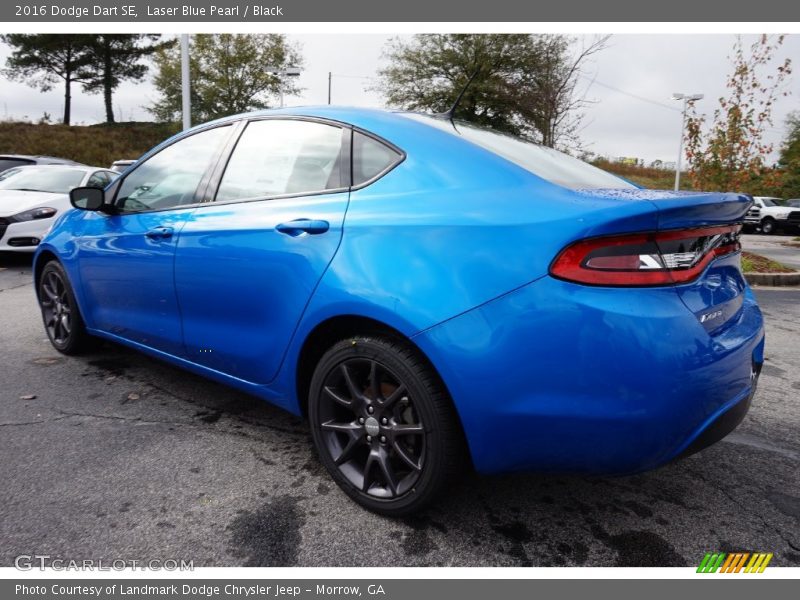 Laser Blue Pearl / Black 2016 Dodge Dart SE