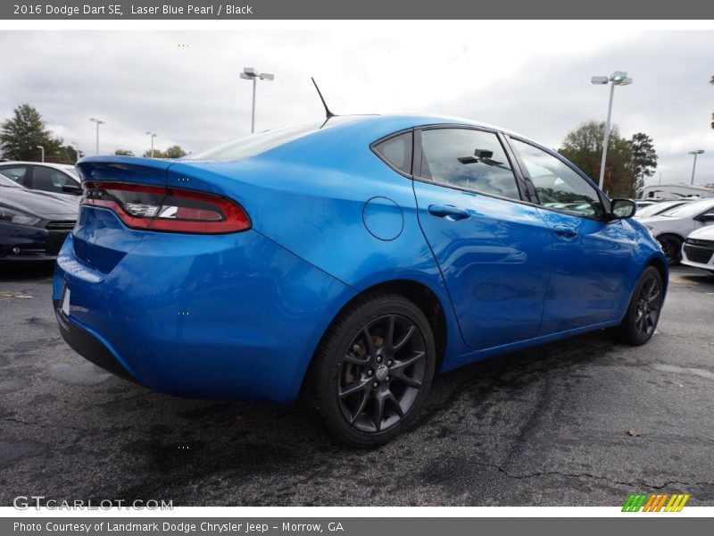 Laser Blue Pearl / Black 2016 Dodge Dart SE