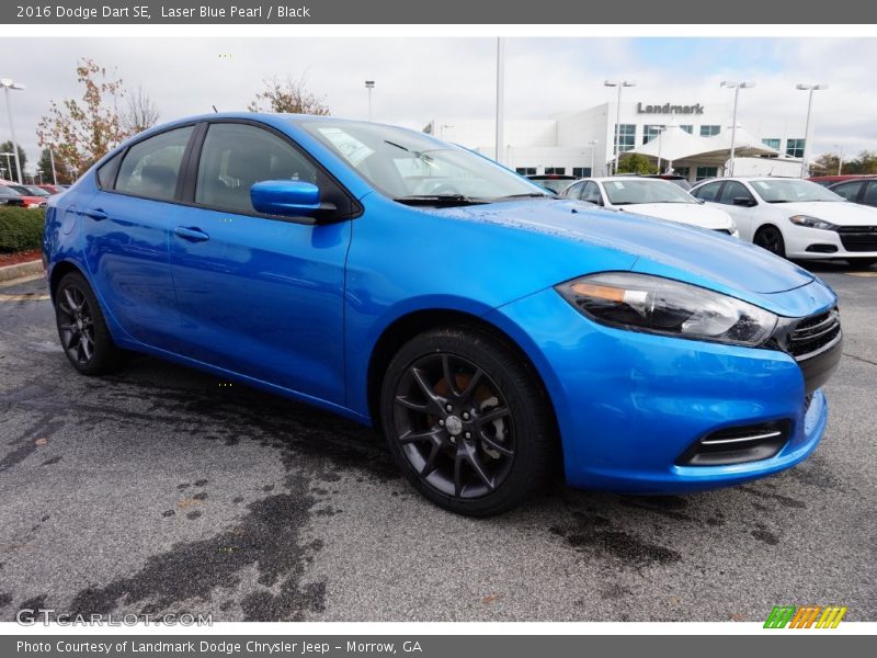 Laser Blue Pearl / Black 2016 Dodge Dart SE