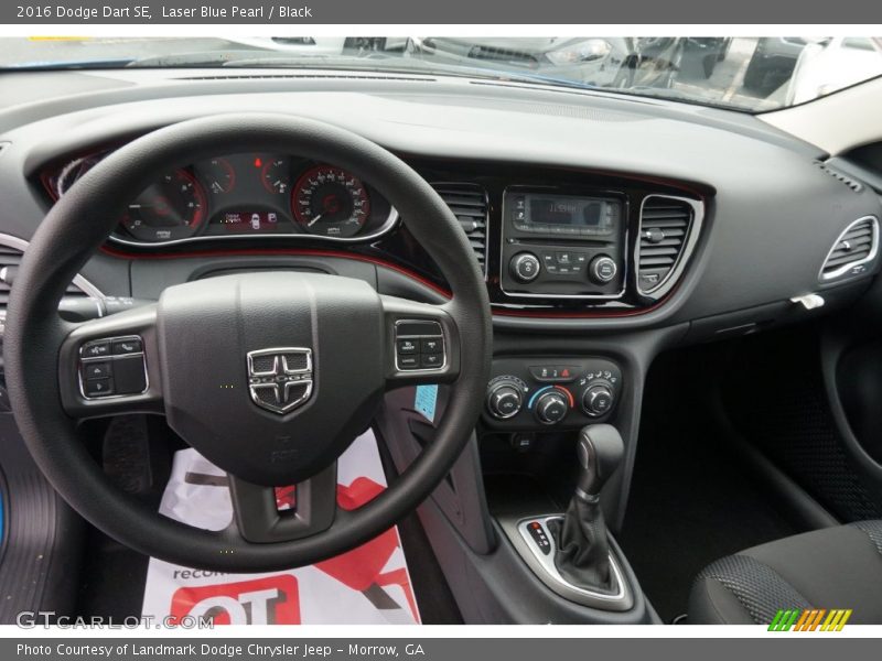 Laser Blue Pearl / Black 2016 Dodge Dart SE