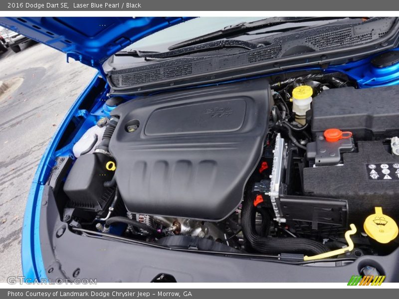 Laser Blue Pearl / Black 2016 Dodge Dart SE