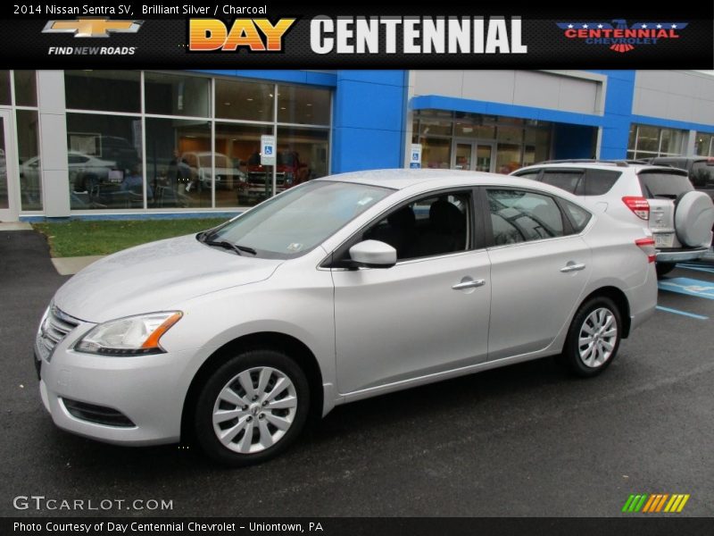 Brilliant Silver / Charcoal 2014 Nissan Sentra SV