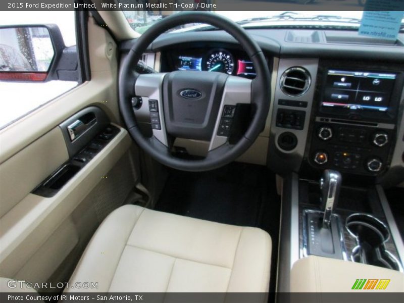 White Platinum Metallic Tri-Coat / Dune 2015 Ford Expedition Limited