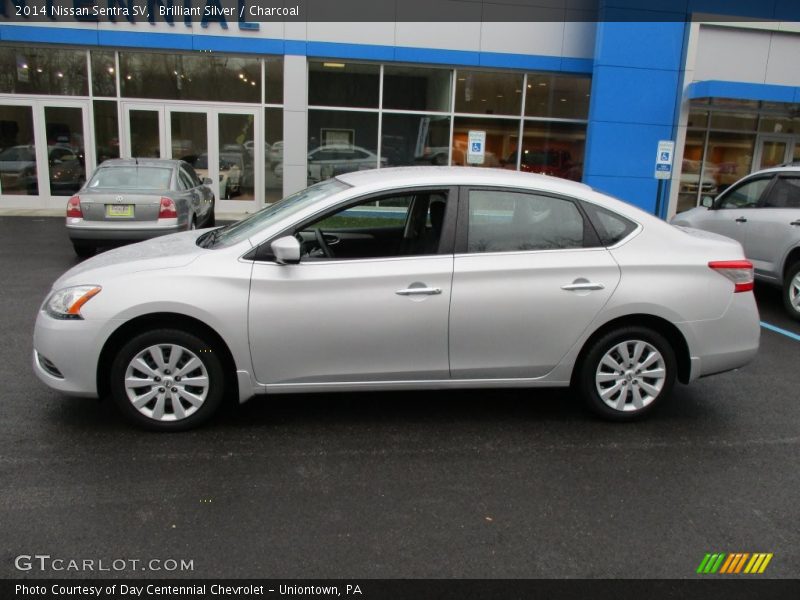 Brilliant Silver / Charcoal 2014 Nissan Sentra SV