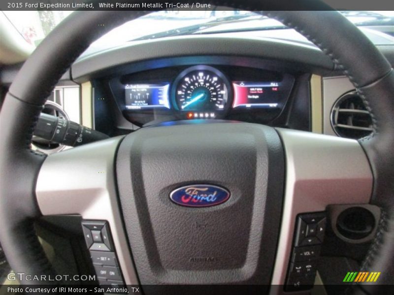 White Platinum Metallic Tri-Coat / Dune 2015 Ford Expedition Limited