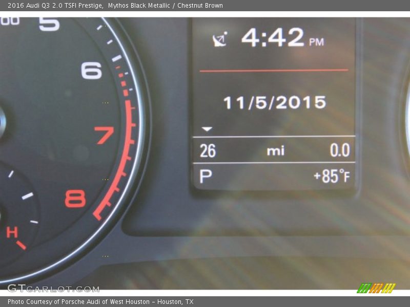 Mythos Black Metallic / Chestnut Brown 2016 Audi Q3 2.0 TSFI Prestige