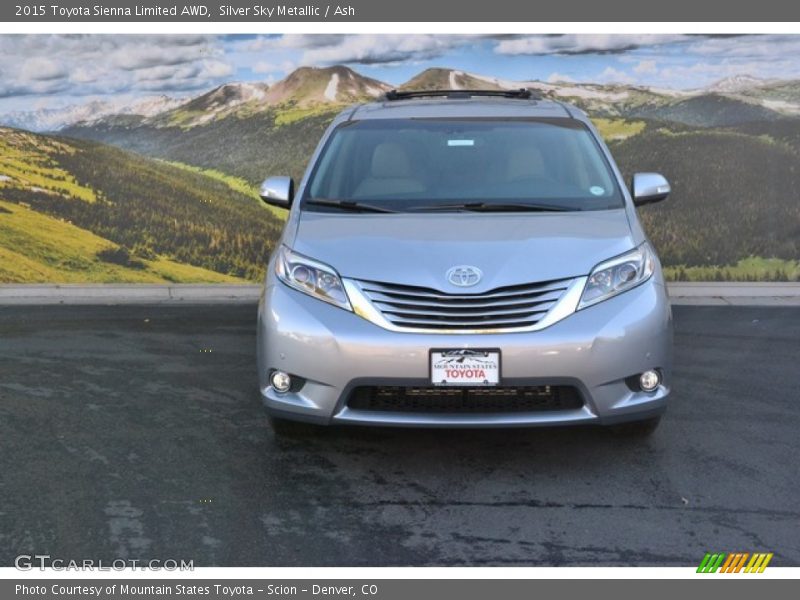 Silver Sky Metallic / Ash 2015 Toyota Sienna Limited AWD