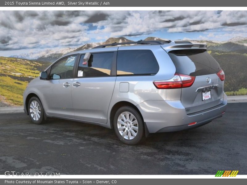 Silver Sky Metallic / Ash 2015 Toyota Sienna Limited AWD