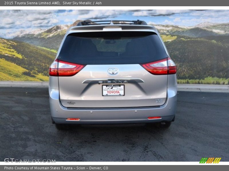 Silver Sky Metallic / Ash 2015 Toyota Sienna Limited AWD