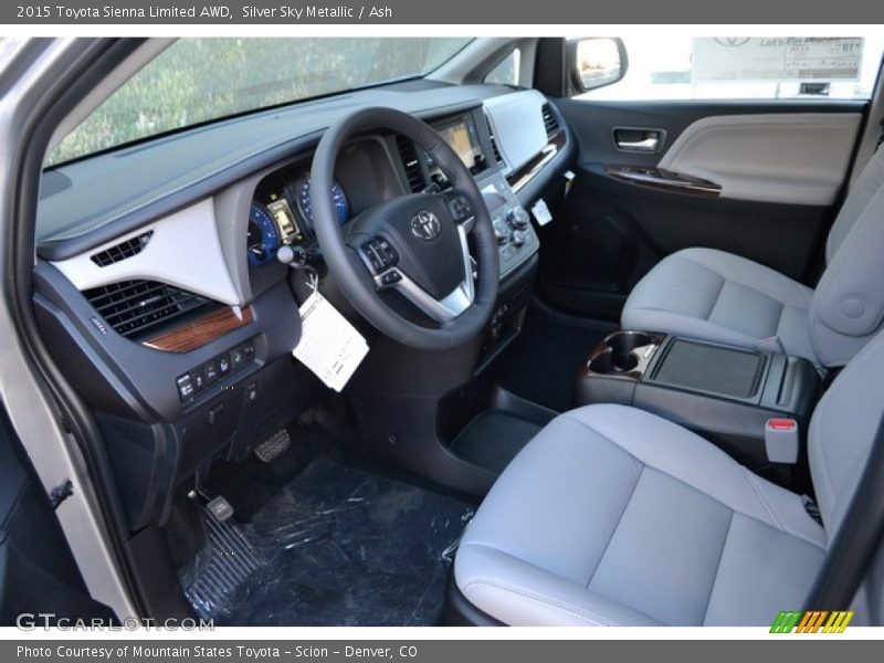 Silver Sky Metallic / Ash 2015 Toyota Sienna Limited AWD