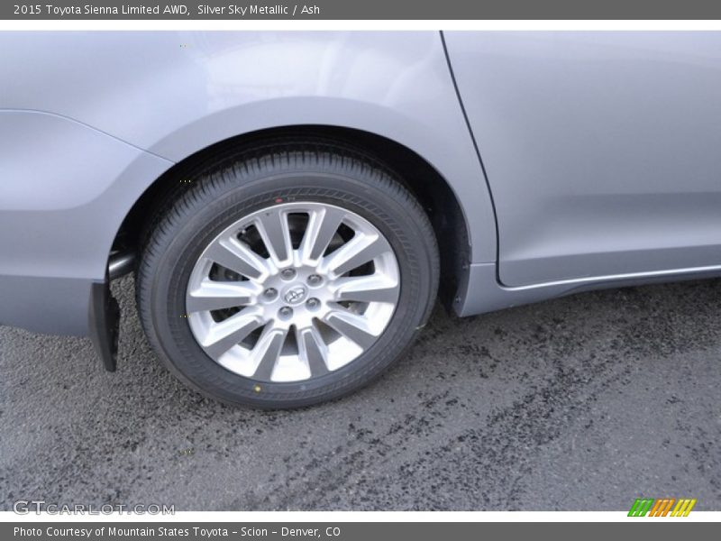 Silver Sky Metallic / Ash 2015 Toyota Sienna Limited AWD