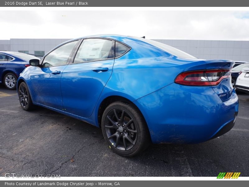 Laser Blue Pearl / Black 2016 Dodge Dart SE
