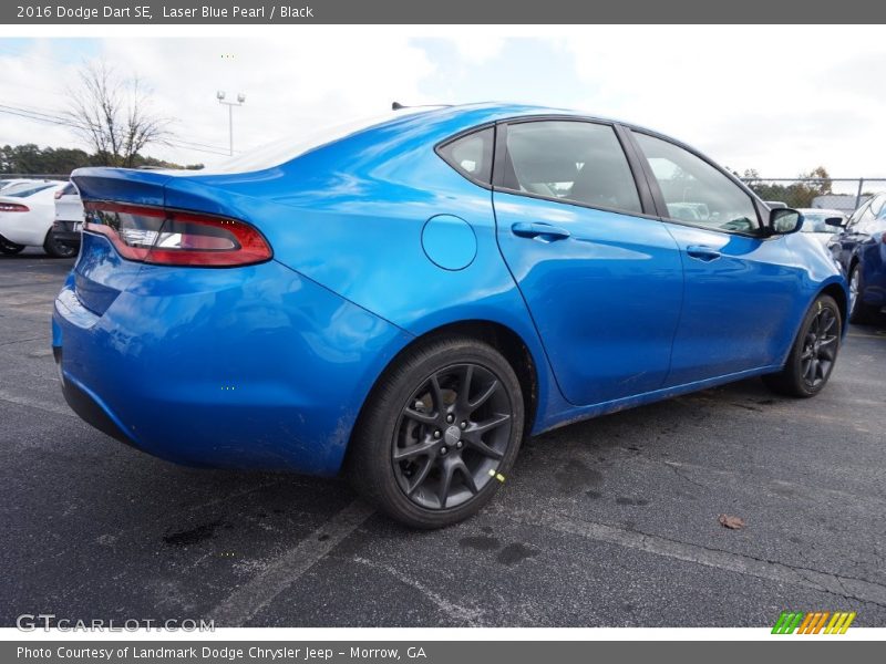 Laser Blue Pearl / Black 2016 Dodge Dart SE