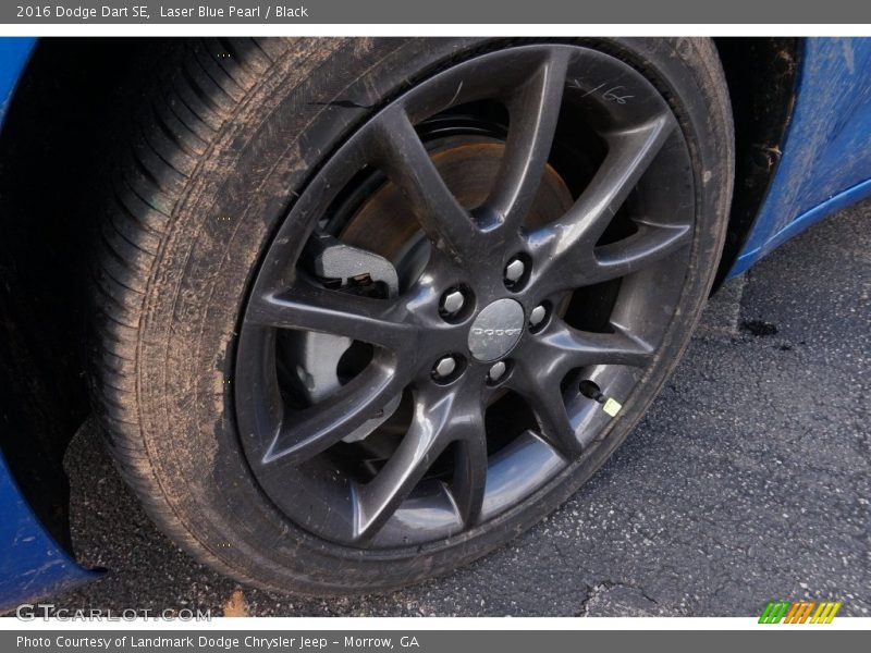 Laser Blue Pearl / Black 2016 Dodge Dart SE