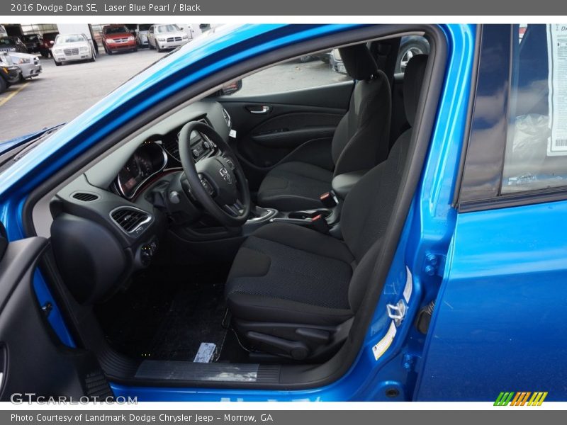 Laser Blue Pearl / Black 2016 Dodge Dart SE