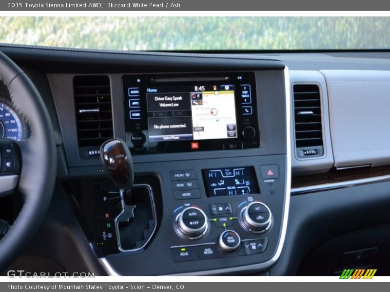 Blizzard White Pearl / Ash 2015 Toyota Sienna Limited AWD