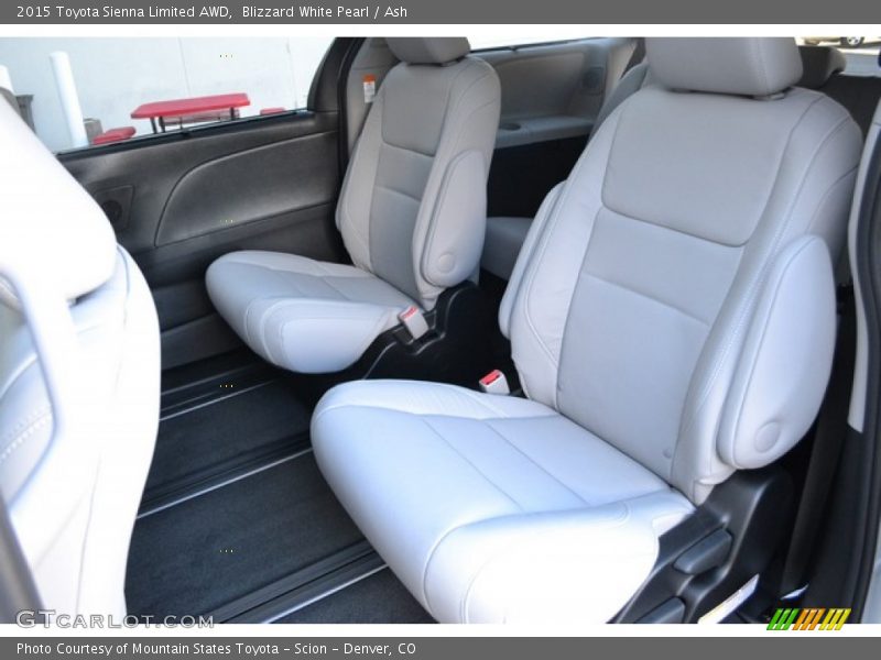 Blizzard White Pearl / Ash 2015 Toyota Sienna Limited AWD