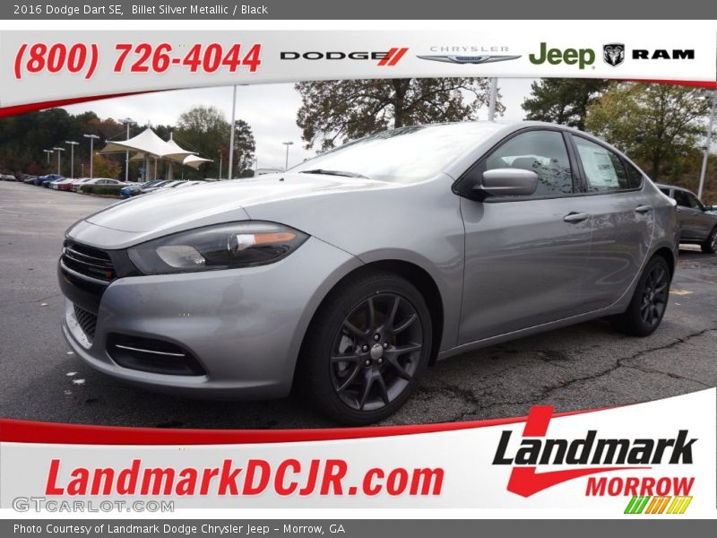 Billet Silver Metallic / Black 2016 Dodge Dart SE