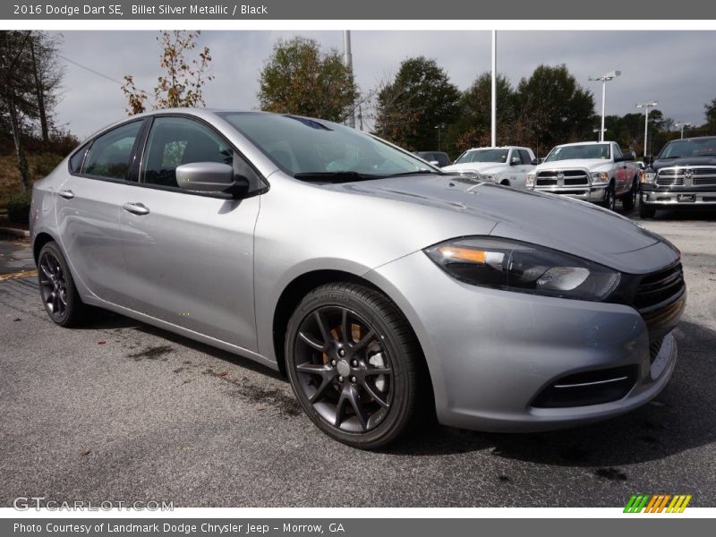 Billet Silver Metallic / Black 2016 Dodge Dart SE